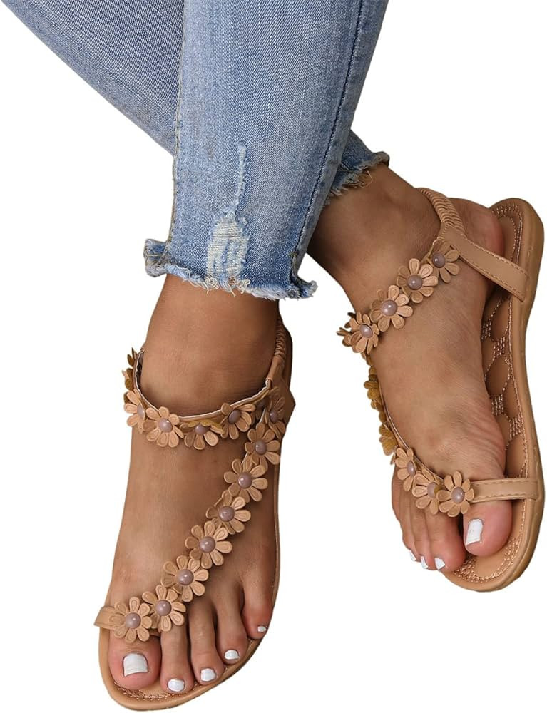 Orthopädische Sandalen Damen, Elegant Coole Mit Fussbett Sandaletten Sandalen Bequem Römer Boho... | Amazon (DE)