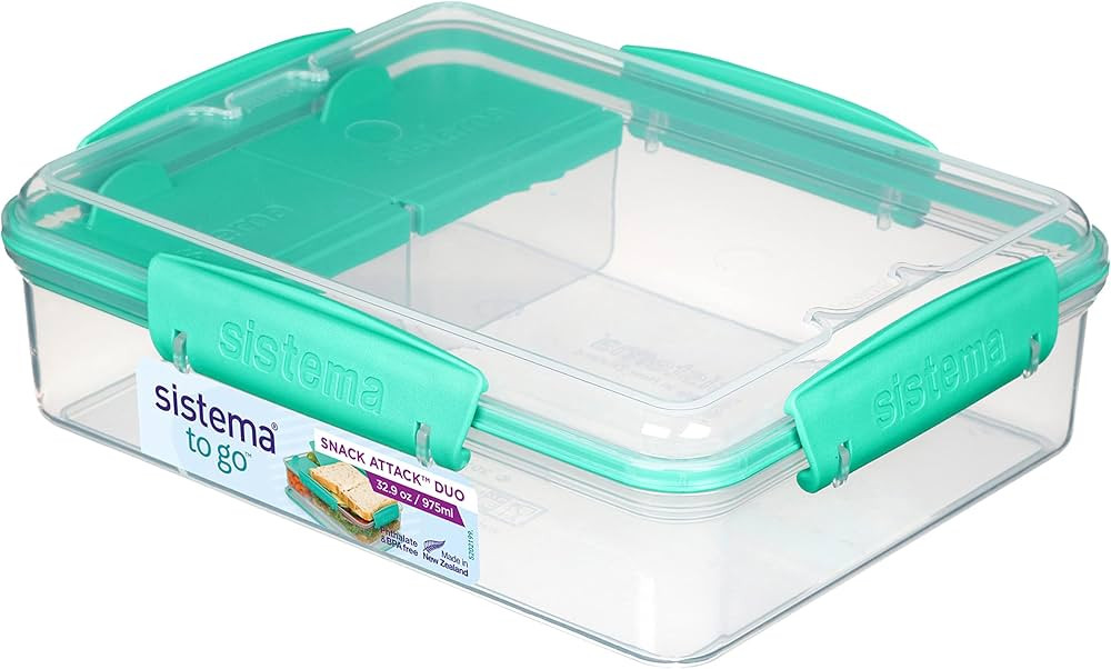 Sistema® Snack Attack Duo to Go™ Food Storage Container, 4.12 Cup, Assorted Colors | Amazon (CA)