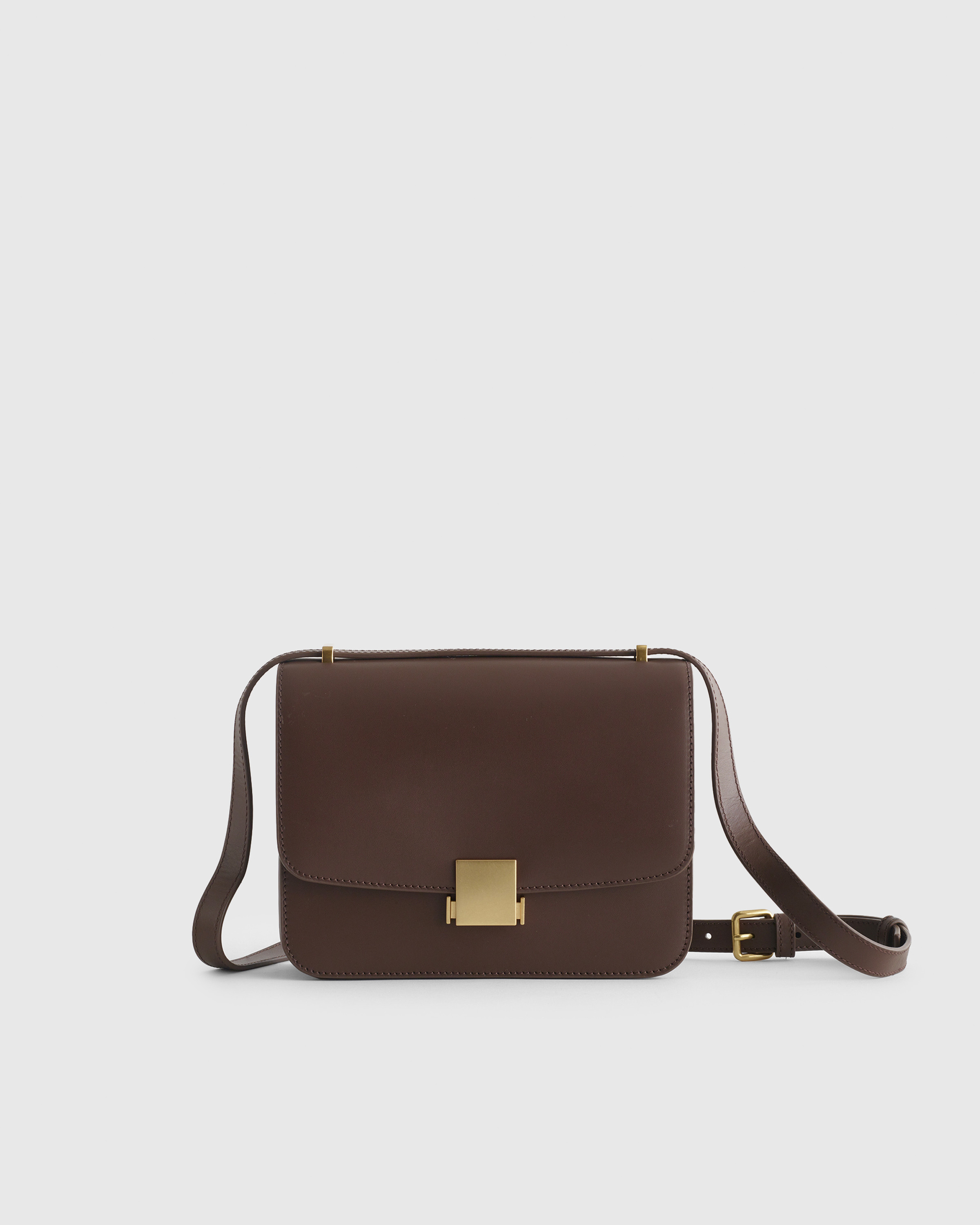 Italian Leather Box Shoulder Bag | Quince