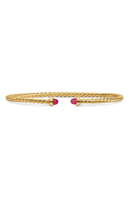 David Yurman Micro Cablespira® Flex Bracelet in Ruby at Nordstrom, Size Medium | Nordstrom