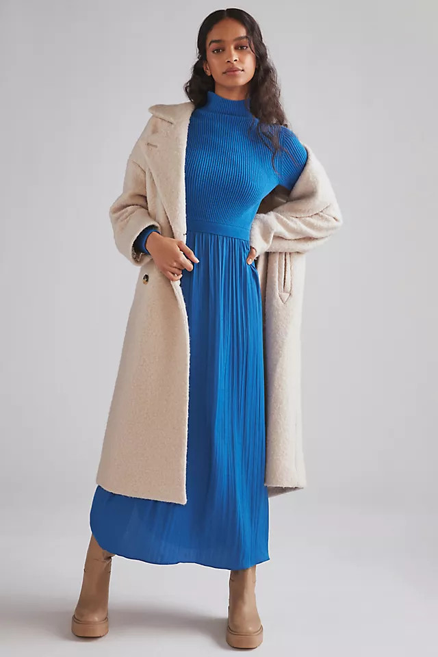 Layered Mock Neck Sweater Maxi Dress | Anthropologie (US)