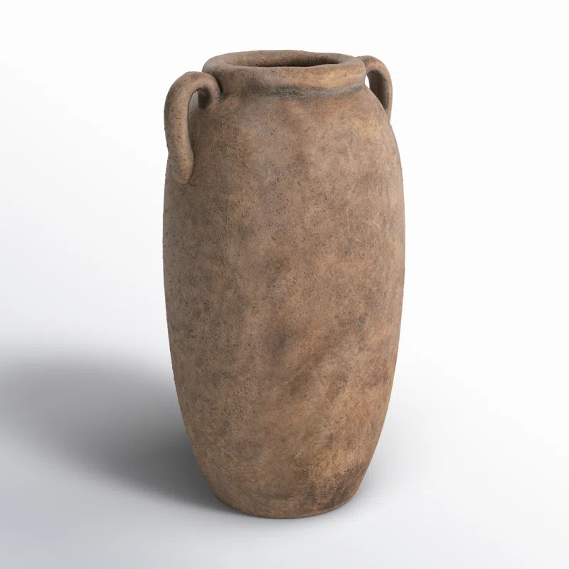 Daffodil Cole And Ceramic Antique Style Textured Vase With Handles | Wayfair North America