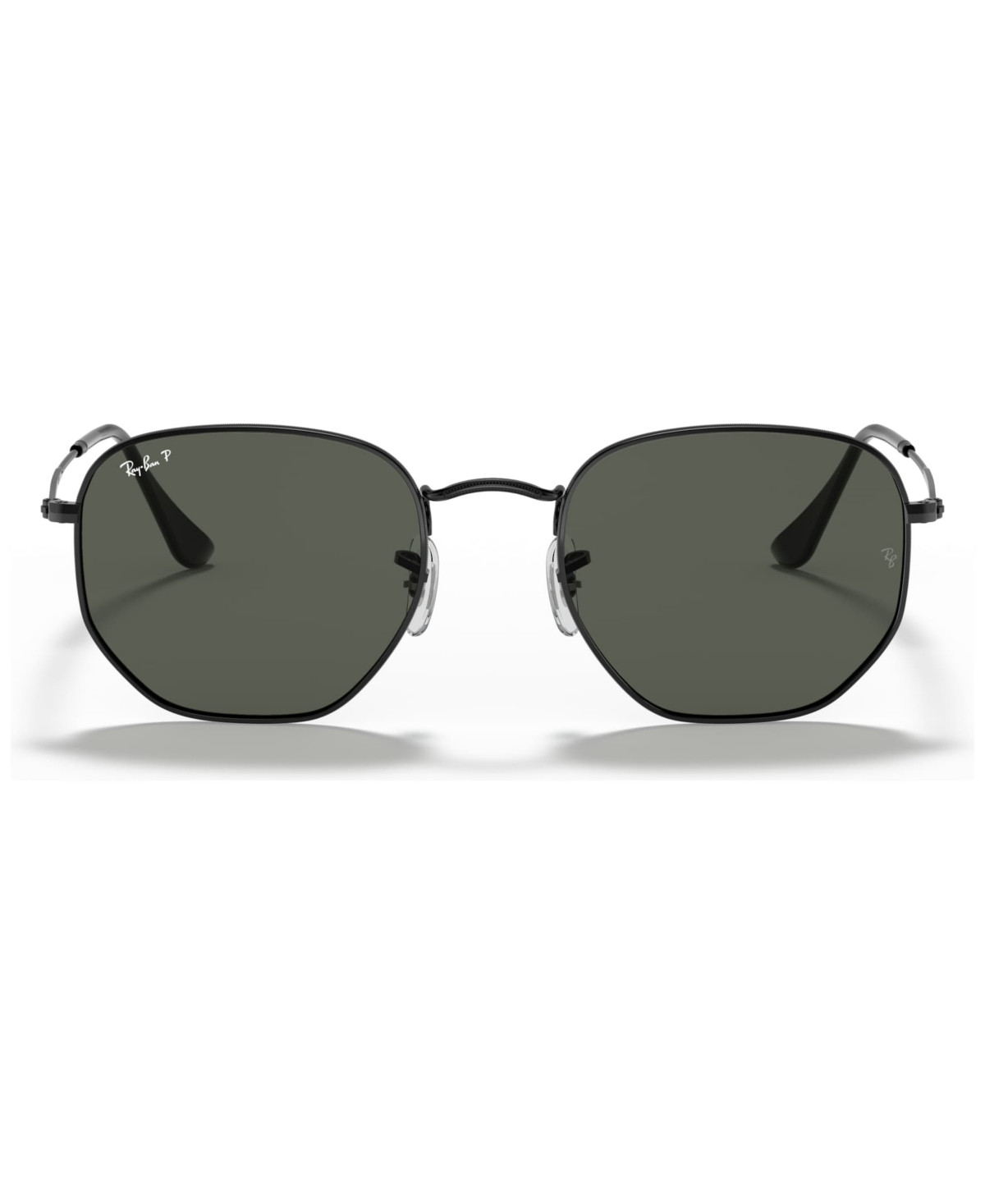 Ray-Ban Unisex Geometric Polarized Metal Sunglasses, RB3548N - Black, Green Polar | Macy's