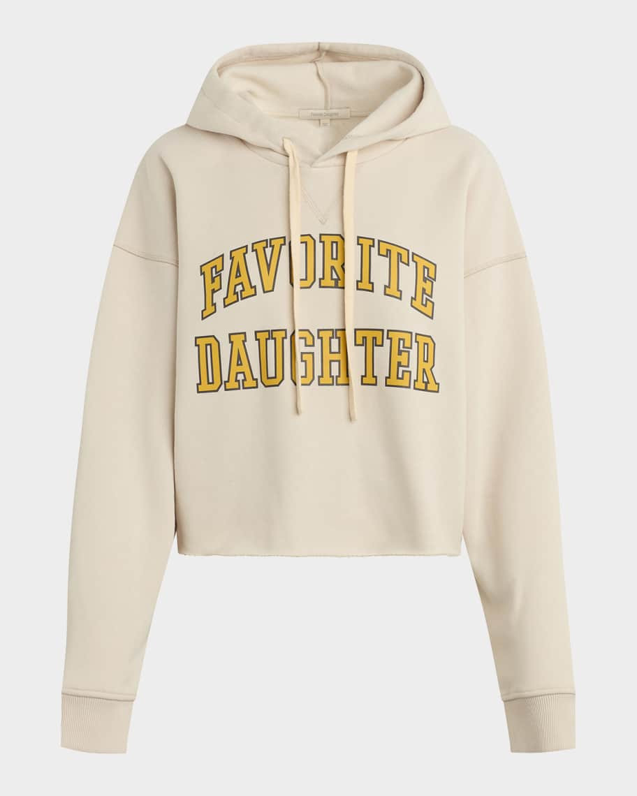 Favorite Daughter The Cropped Collegiate Hoodie | Neiman Marcus