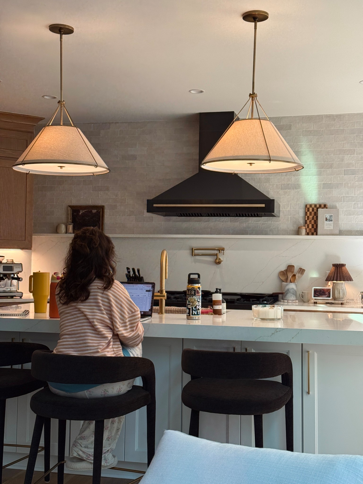 Love these chairs for the kitchen bar - just need to get some fabric protector on them to save them from the kids!

#LTKFamily #LTKHome