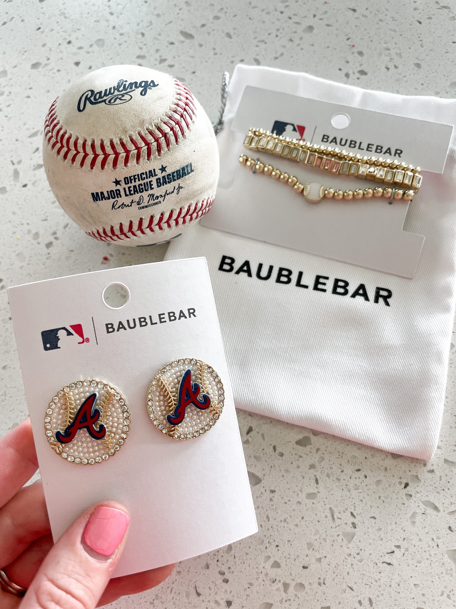 Baublebar MLB Earring Set - Atlanta Braves