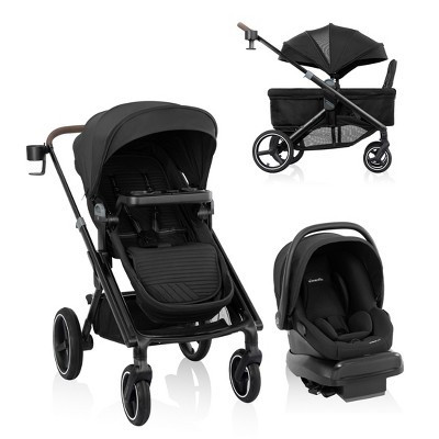 Evenflo Transformer Travel System Stroller with LiteMax Infant Car Seat - Black | Target