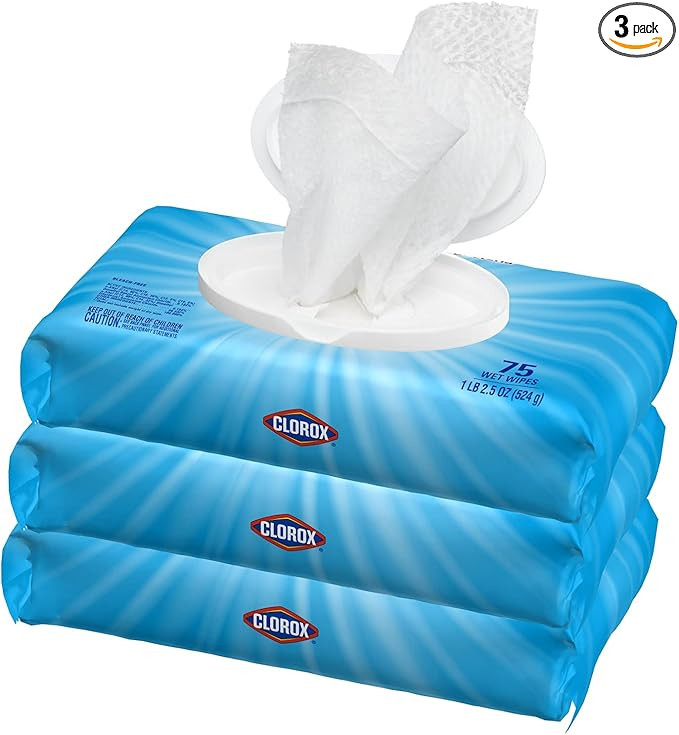 Clorox Disinfecting Wipes, Bleach Free Cleaning Wipes, Fresh Scent, Moisture Lock Lid, 75 Wipes, ... | Amazon (US)