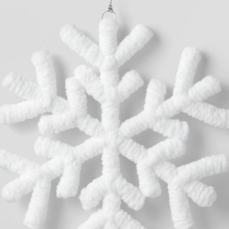 Yarn-Wrapped Snowflake Christmas Tree Ornament White - Wondershop&#8482; | Target