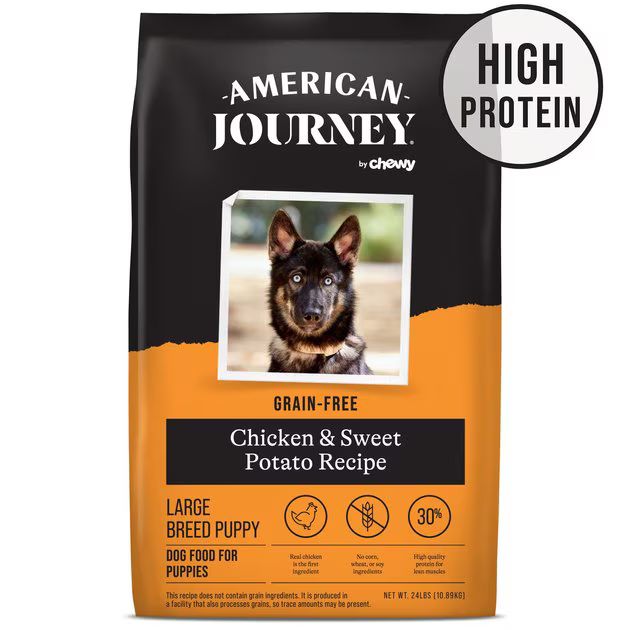 American Journey Chicken & Sweet Potato Recipe Grain-Free Large Breed Puppy Dry Dog Food, 24-lb b... | Chewy.com