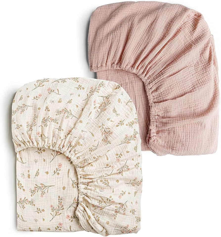 Konssy Muslin Crib Sheets 2 PCS 100% Cotton Baby Crib Sheets for Standard Crib Mattress (28"x 52"... | Amazon (US)