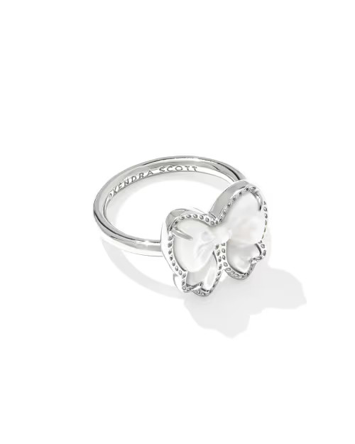 Haley Bow Silver Band Ring | Kendra Scott