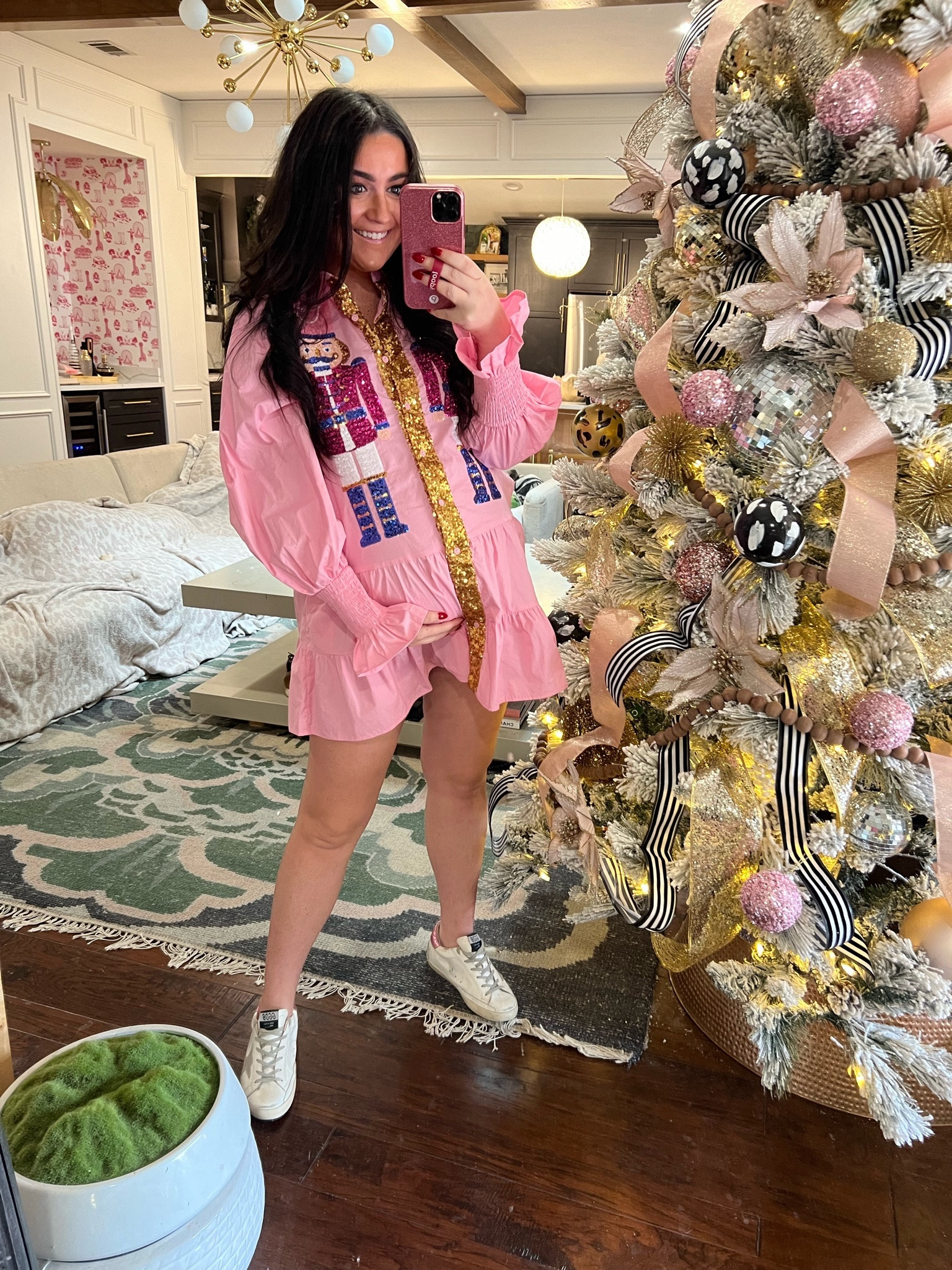 Dress // small

Bump
Pregnant
Christmas
Holiday
Christmas party
Holiday dress
Sequin
Nutcracker
Pink Christmas


#LTKstyletip #LTKHoliday #LTKbump