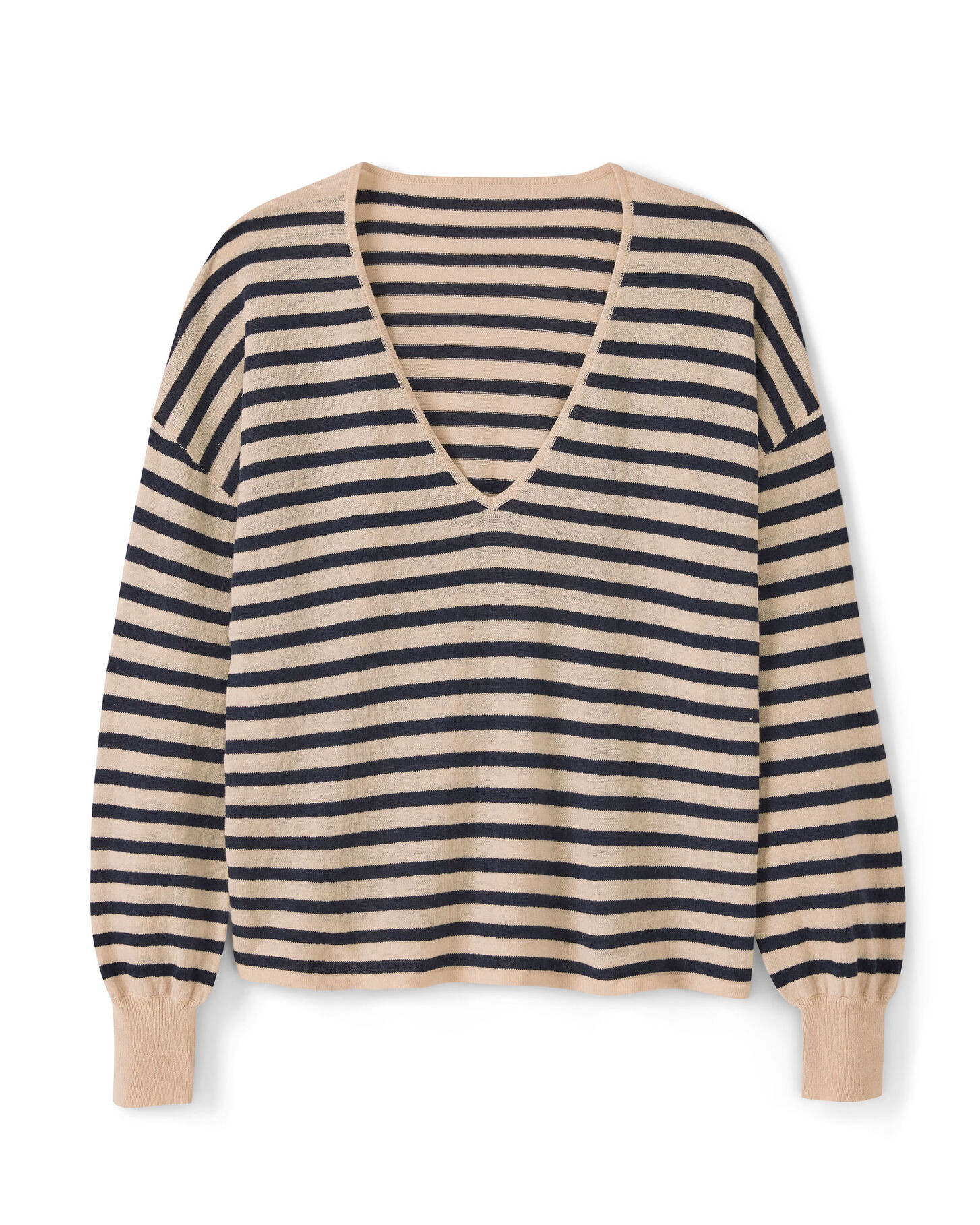 Long Sleeve Stripe Loose Fit Top | Cotton Traders (UK)