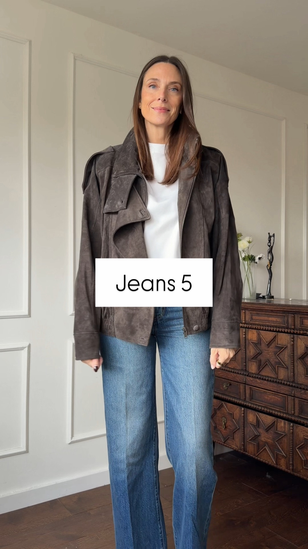Style name: Ribcage Wide Leg in Polar Perimeter. I’m wearing a 25w 34l in the jeans and a small on the tee and the jacket 

#LTKOver40 #LTKgrwm #LTKootd