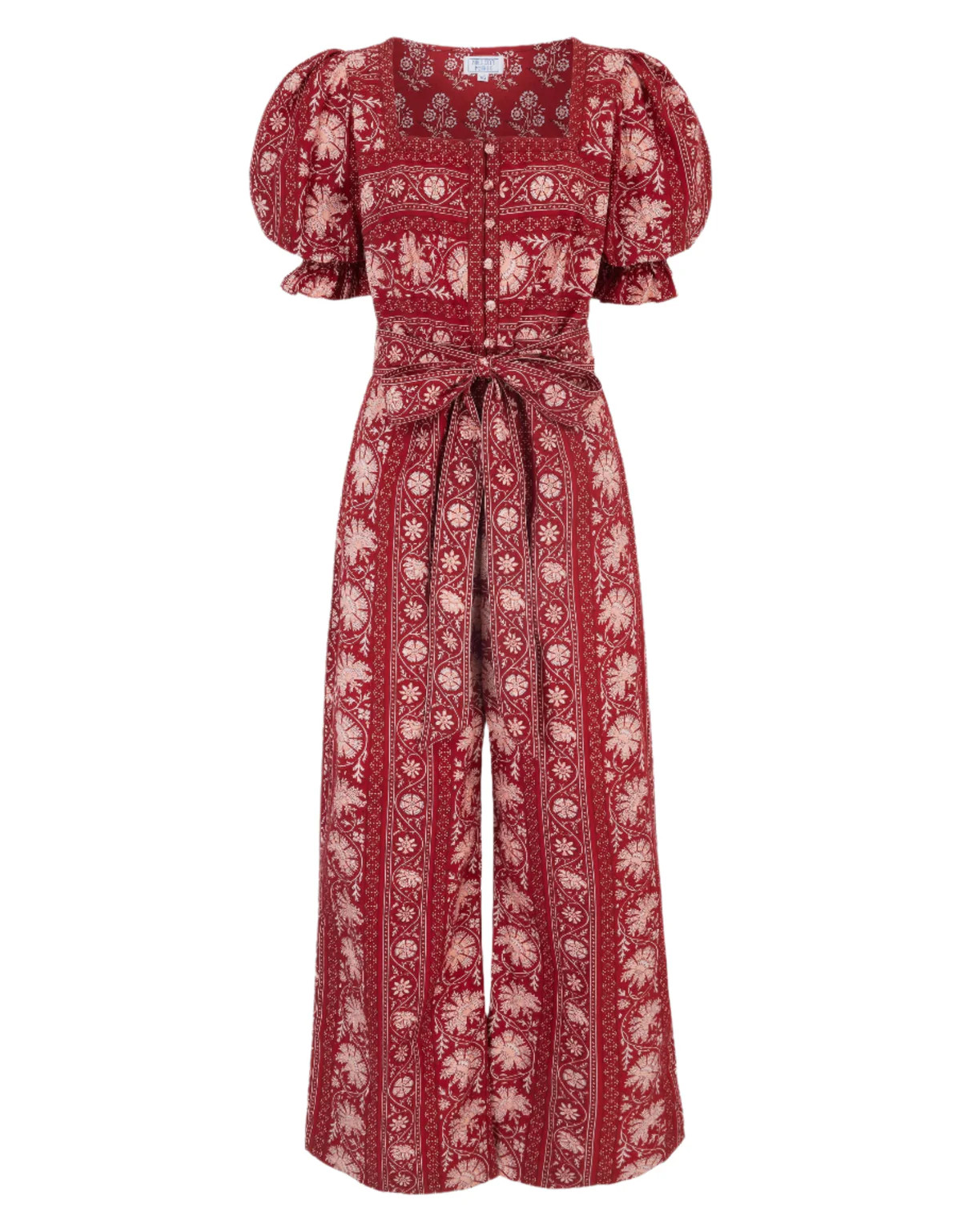 Rust Borders Ottie Jumpsuit | Over The Moon