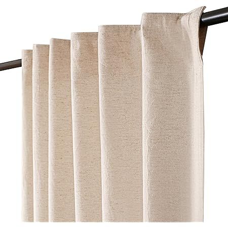 HPD Half Price Drapes FHLCH-VET1319X-P Heavy Faux Linen Curtains for Bedroom 50 X 108 (1 Panel), ... | Amazon (US)