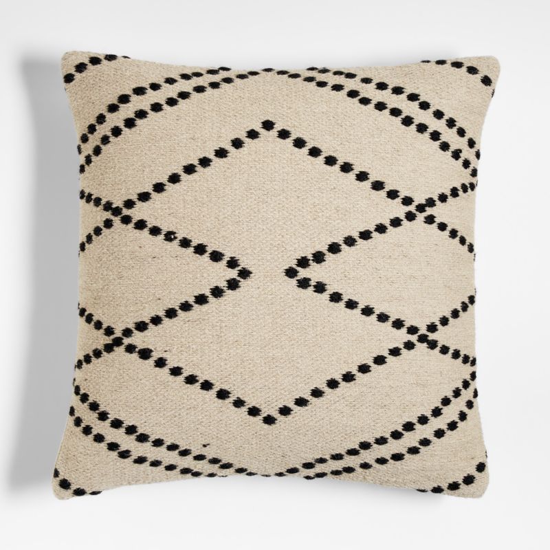 Byzan 23"x23" Ivory Kilim Decorative Throw Pillow with Feather-Down Insert + Reviews | Crate & Ba... | Crate & Barrel