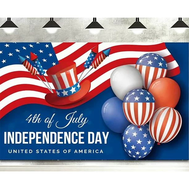 4th of July Decorations Patriotic Party Banner American Flag Memorial Day 4th of July Patriotic ... | Walmart (US)