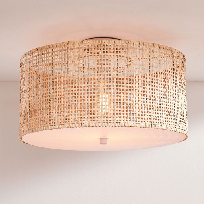 Woven Flush Mount (18") | Pottery Barn Teen