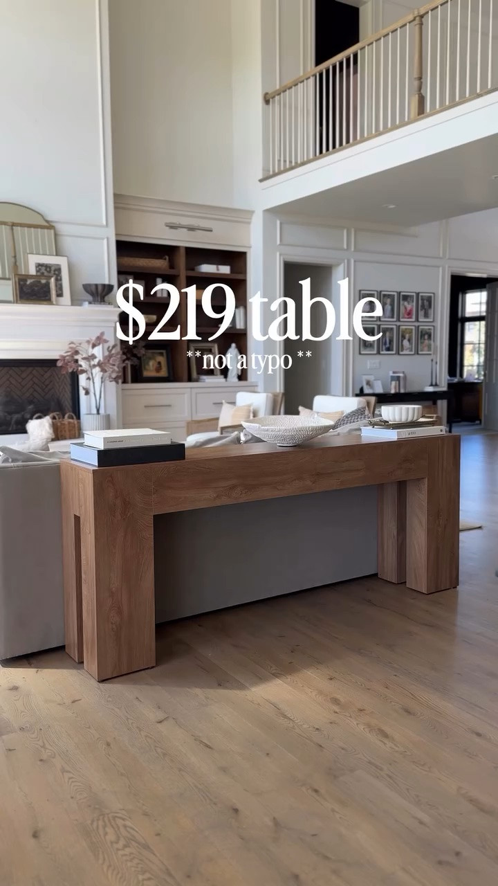 I honestly can’t believe the price isn’t a typo

This console table is HUGE — and looks like the expensive designer version I would have expected to pay several times more for. The massive wood look is substantial and SO GOOD. 🤌🏽🤌🏽🤌🏽

And it comes in alllllllll the pretty wood finishes.