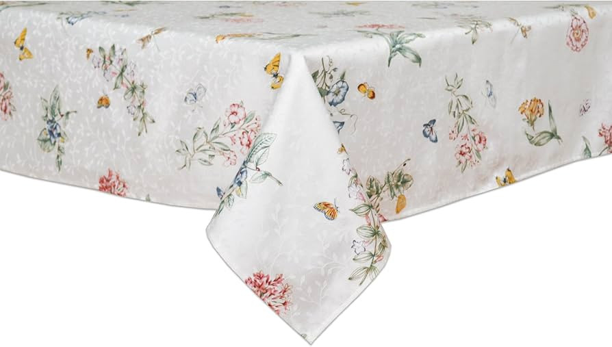 Lenox Butterfly Meadow 52-inch by 52-inch Square Tablecloth | Amazon (US)