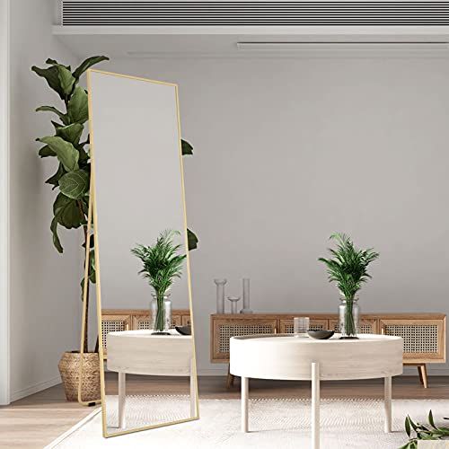 FANYUSHOW 16"x 59" Full Length Mirror Standing Hanging or Leaning Mirror Full Length, Simple Rectang | Amazon (US)