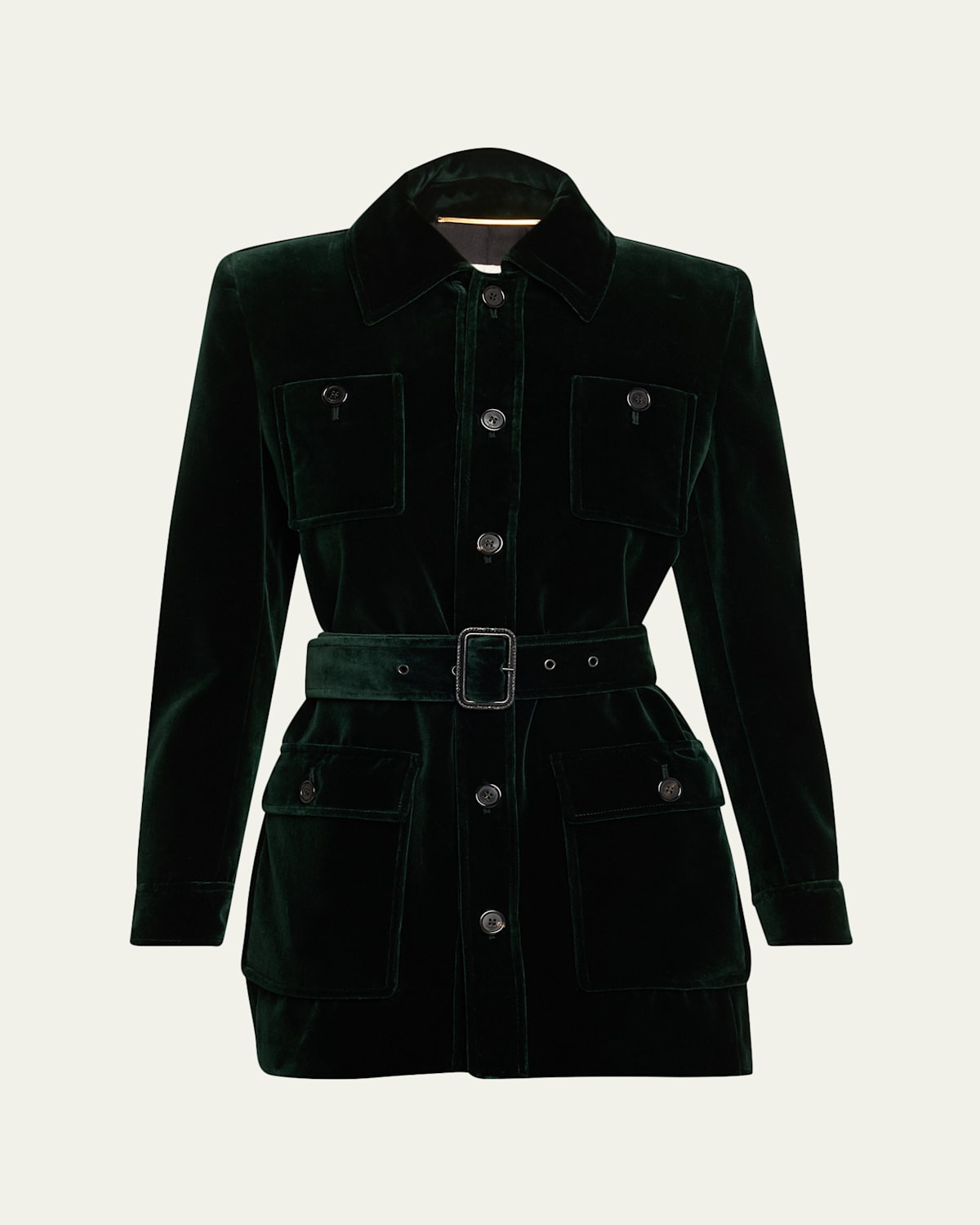 Saharienne Belted Cotton Velvet Jacket | Bergdorf Goodman