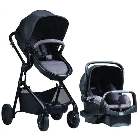 Evenflo Pivot Modular Travel System with Safemax Infant Car Seat, Casual Gray | Walmart (US)