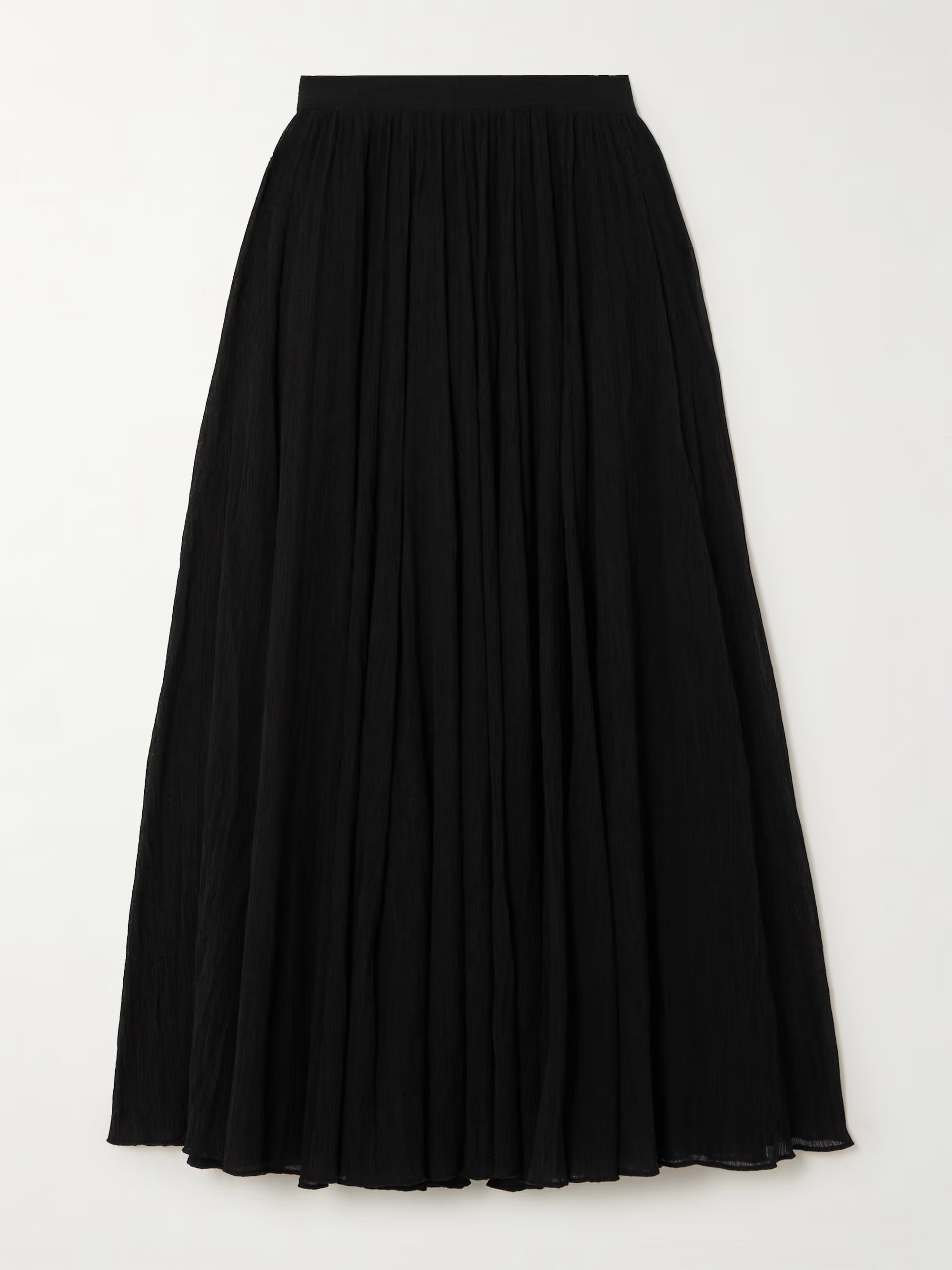 Plissé-organic cotton-blend maxi skirt | NET-A-PORTER (UK & EU)