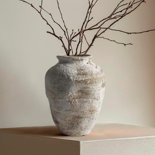 Ceramic Farmhouse Vase Rustic Decor,Pottery Decorative Flower Vases for Home Decor,Boho Vase for ... | Amazon (US)