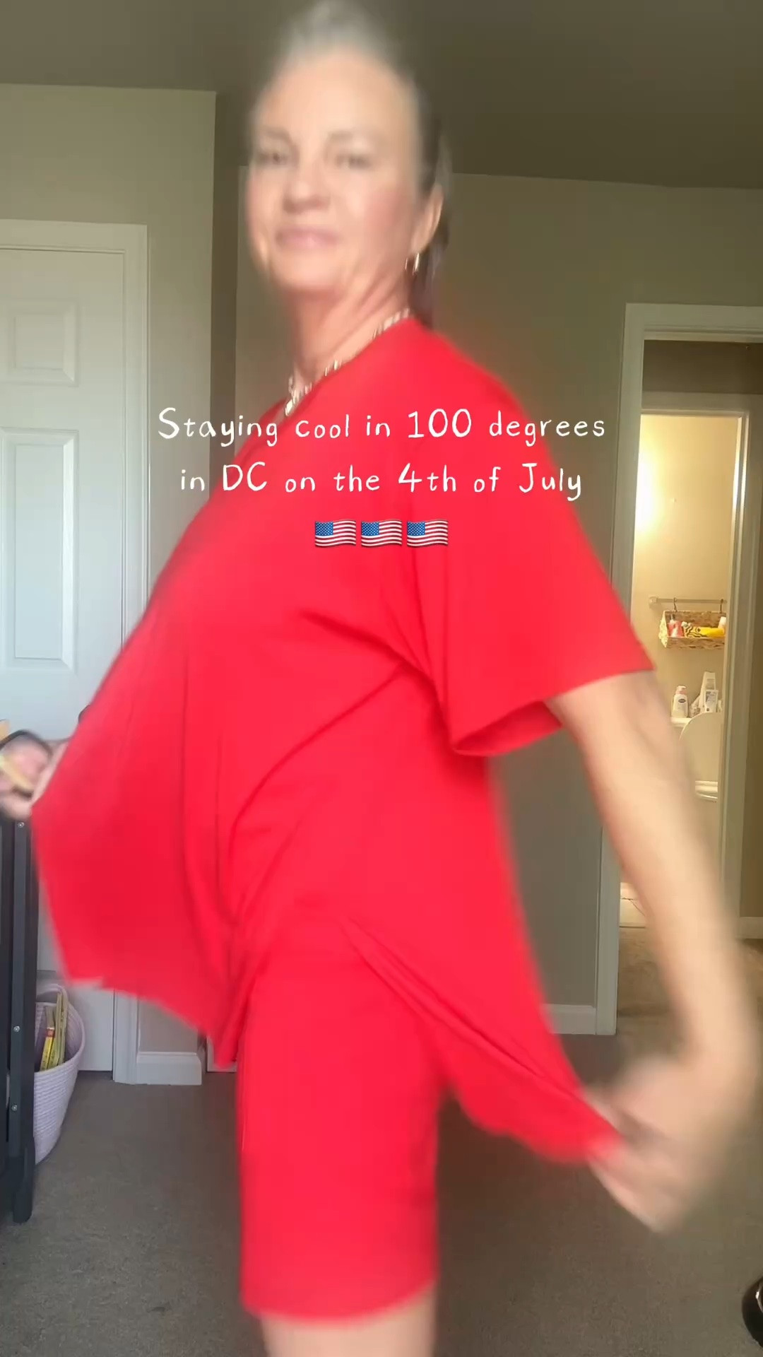 💕🇺🇸Super cool summer shorts set perfect for vacation or running errands. And it’s on sale! It’s light weight and airy with side slits that are flattering. Shorts length is perfect and not too short. I love the neck so you can show your necklace stack!

#LTKootd #LTKOver40 #LTKSaleAlert
