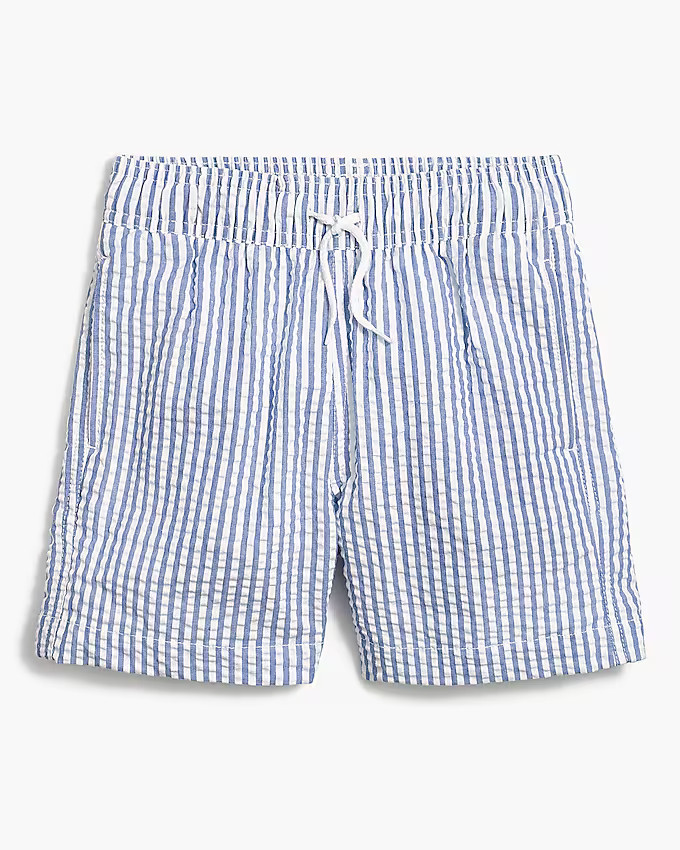 Boys' seersucker swim trunk | J.Crew Factory