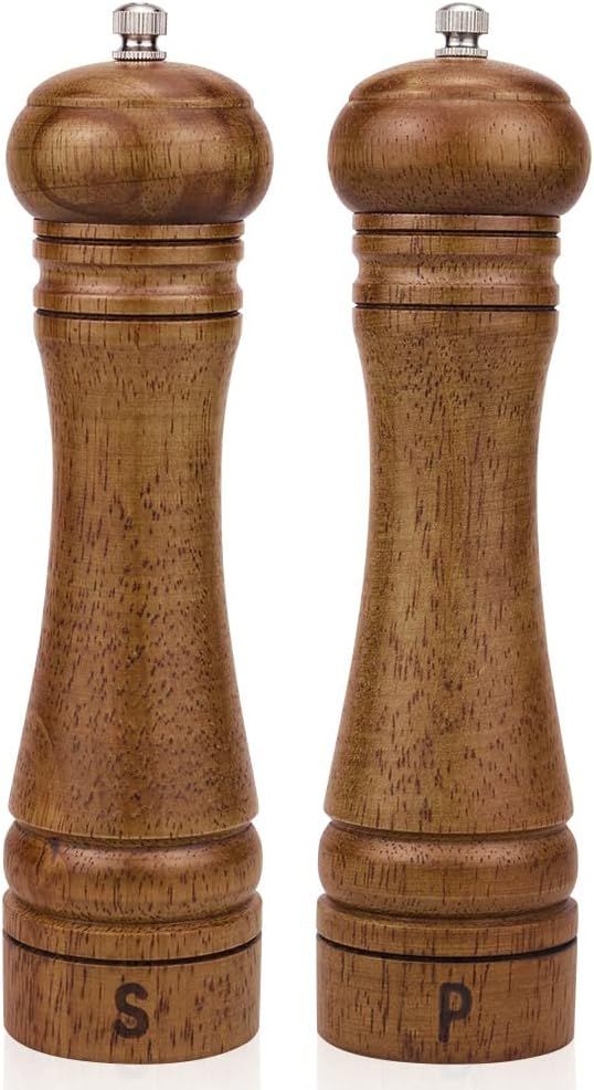 XWXO Wood Salt and Pepper Grinder Set, Salt Mill Pepper Grinder Set, Pepper Mill, Salt Shakers wi... | Amazon (US)