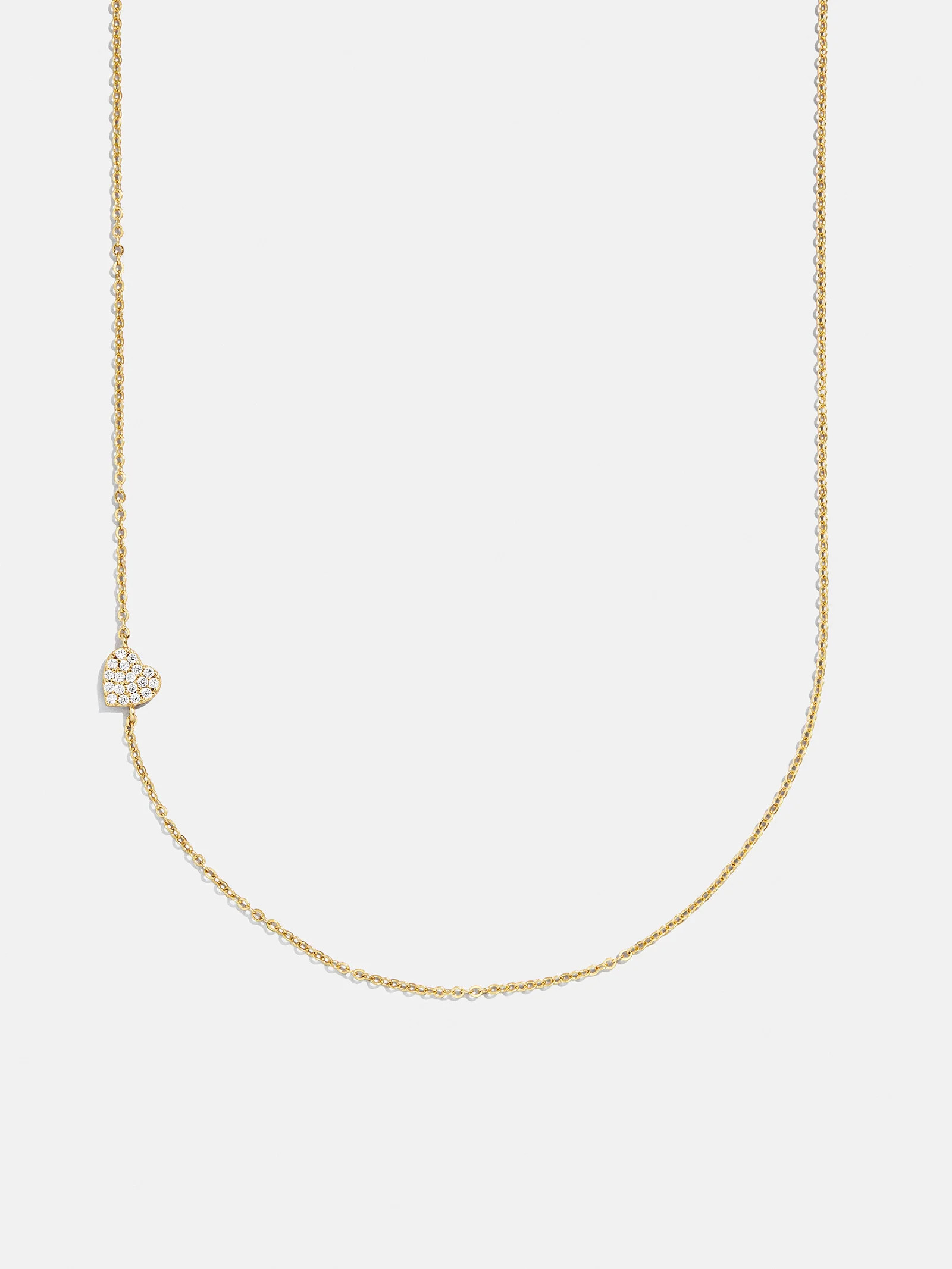 18K Gold Asymmetrical Heart Necklace - Heart | BaubleBar