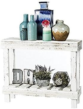 DAKODA LOVE- Rustic Barnwood Sofa Table, USA Handmade Reclaimed Wood (White) | Amazon (US)