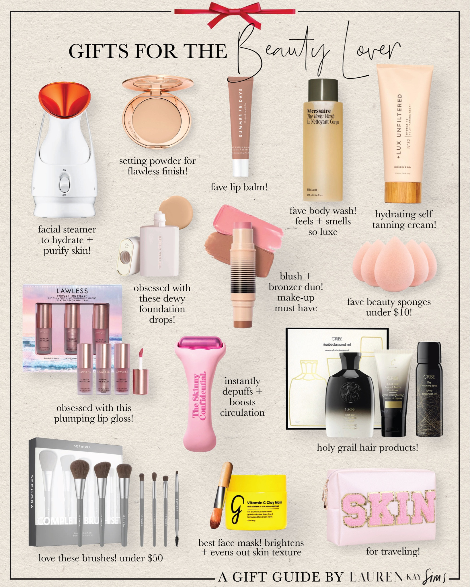 gifts for the beauty lover 🎁 #giftguide #giftsforher #beautygifts 

#LTKHoliday #LTKGiftGuide #LTKbeauty