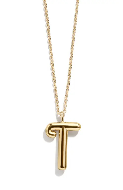 BaubleBar Bubble Initial Necklace in Gold T at Nordstrom | Nordstrom
