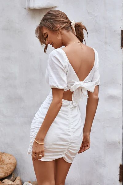 Summer Passion Backless Ruching Bodycon Dress | Cupshe