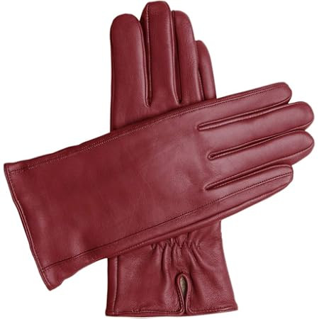 ZLUXURQ Womens Italian Soft Genuine Lambskin Leather Touchscreen Red Winter Gloves Cashmere Lined | Amazon (CA)