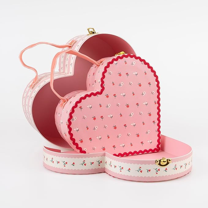 Meri Meri Vintage Rose Heart Suitcases (Pack of 2), Nested Storage, Two Sizes, for Ages 3+, Large... | Amazon (US)