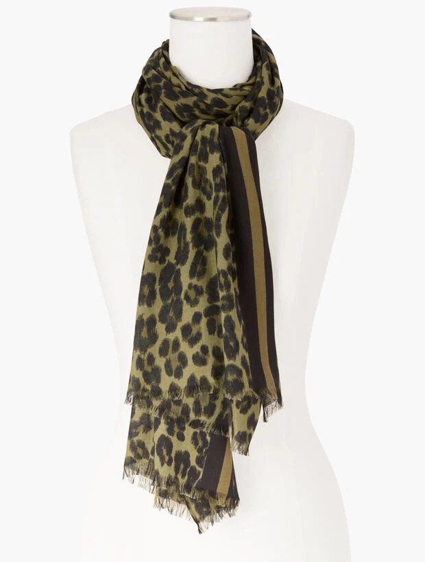 Opulent Ocelot Oblong Scarf | Talbots