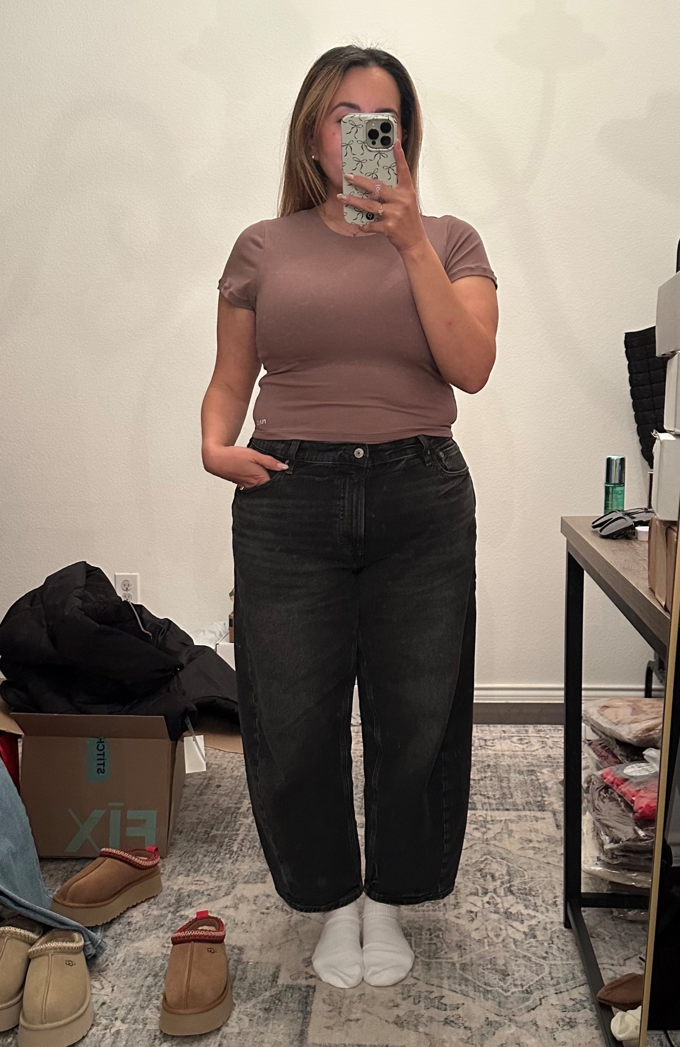 Todays ootd! Easy @nuuds always! Medium in the top and size 10 in the bottoms. 

#LTKootd #LTKMidsize #LTKPetite