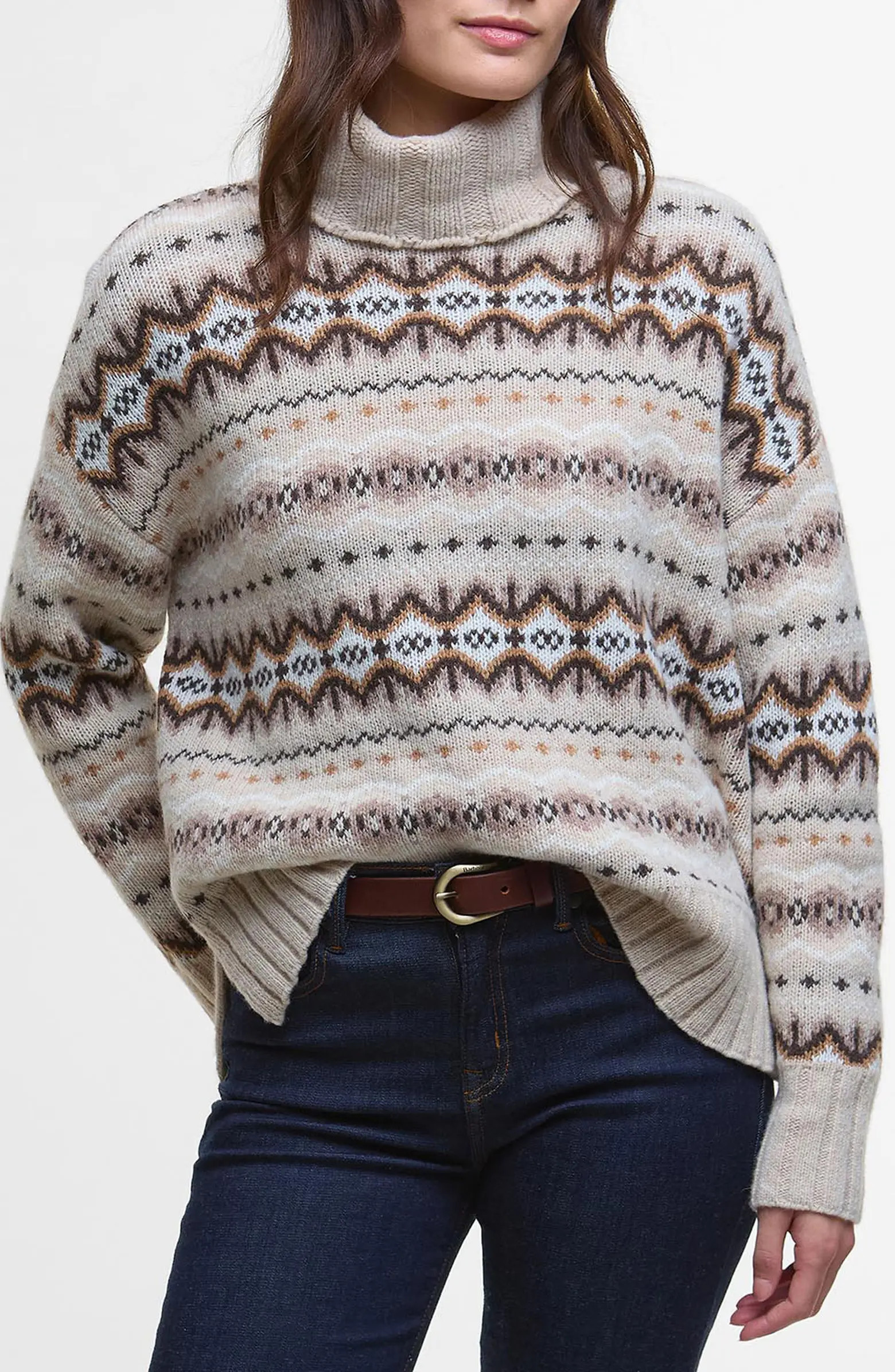 Helen Fair Isle Wool Blend Turtleneck Tunic Sweater | Nordstrom
