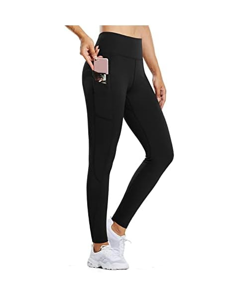 BALEAF Women's Fleece Lined Winter Leggings High Waisted Thermal Warm Yoga Pants with Pockets | Amazon (US)