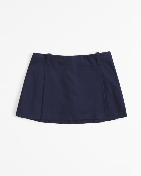 Mid Rise Pleated Mini Skort | Abercrombie & Fitch (US)