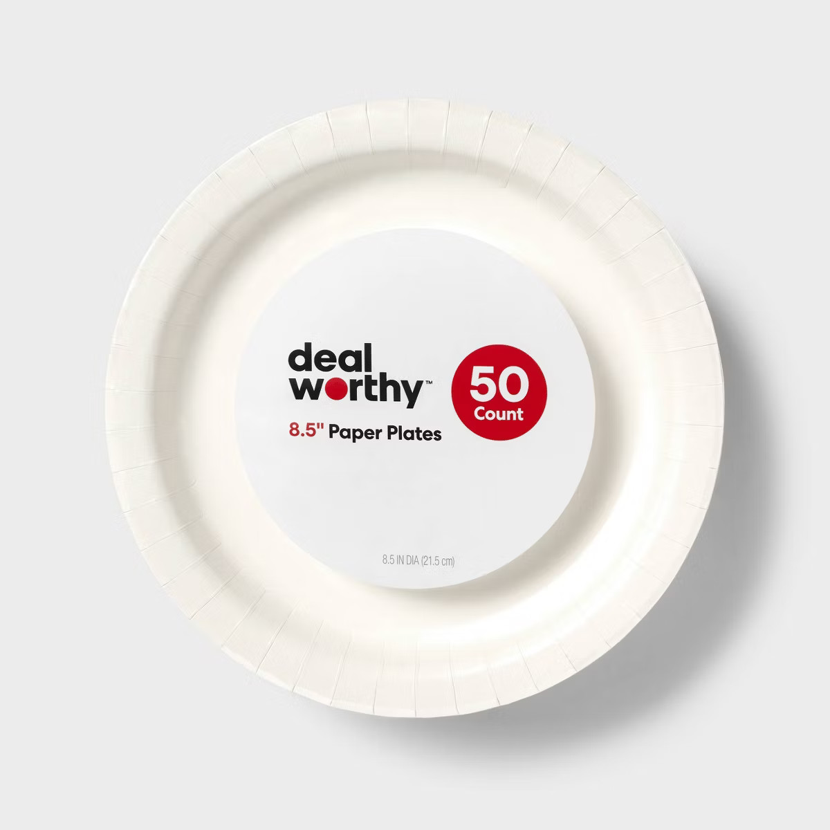 White Disposable Paper Plates 8.5" - 50ct - Dealworthy™ | Target