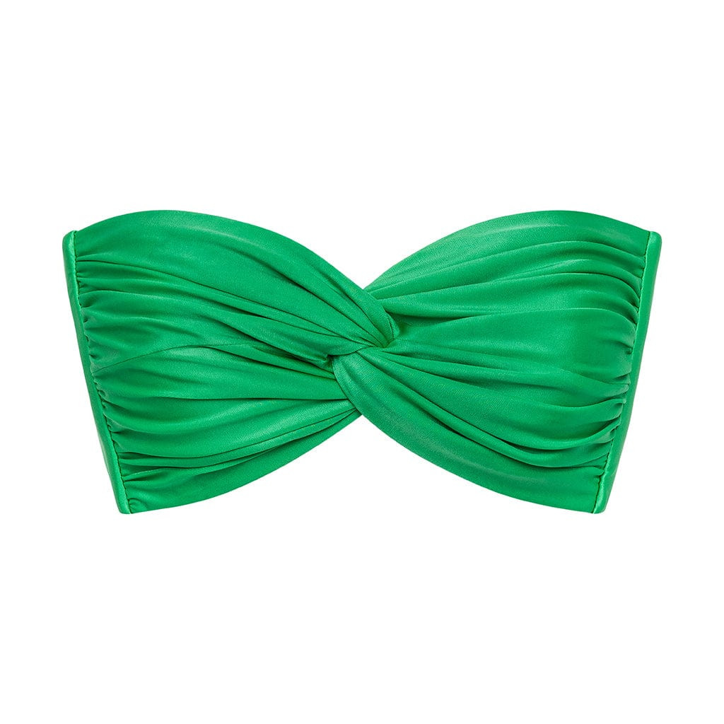 Emerald Shimmer Turban Bikini Top | Montce