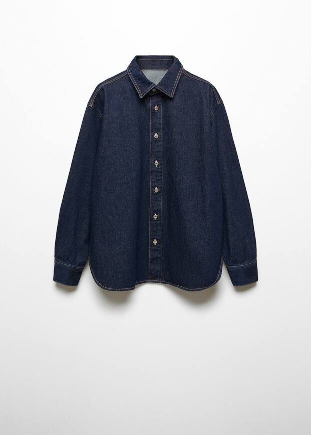 Denim oversized overhemdjasje  -  Dames | Mango Nederland | MANGO (NL)