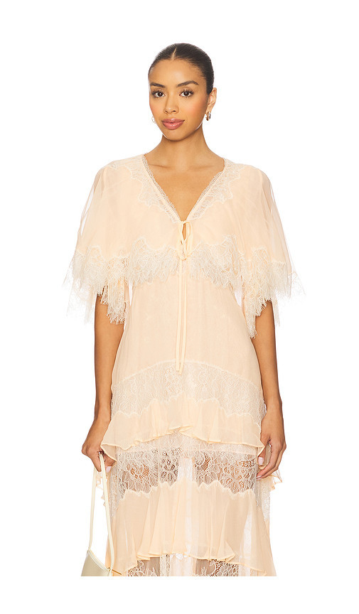 LoveShackFancy Thessia Top in Peach. Size XS. Also in S. | Revolve Clothing (Global)